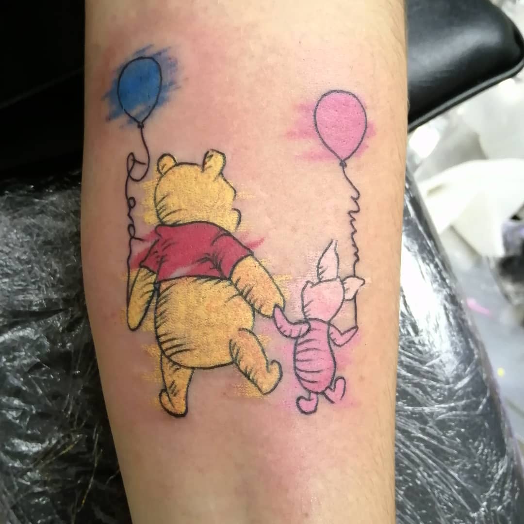 Winnie The Pooh Tattoo Ideas Symbolizing Friendship And Innocence   Watercolor Winnie The Pooh Tattoo  Ink Imaginarium 